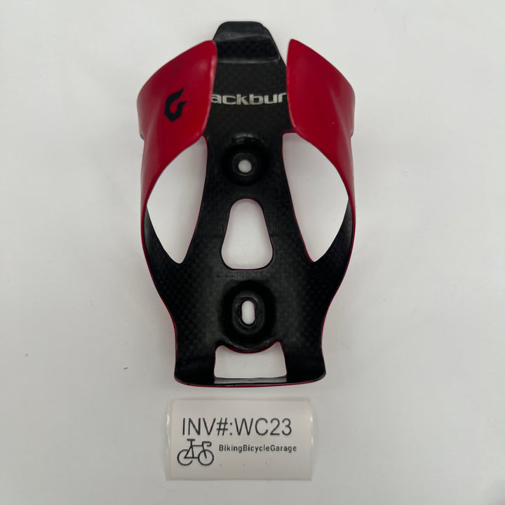 Red Blackburn Camber Carbon Fiber Water Bottle Cages for Road /Triathlon Bikes