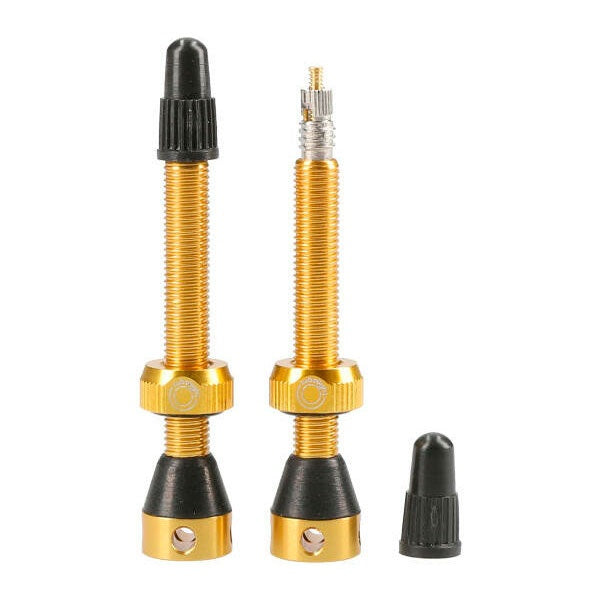 Tubolight Tubeless Valves 50mm Gold