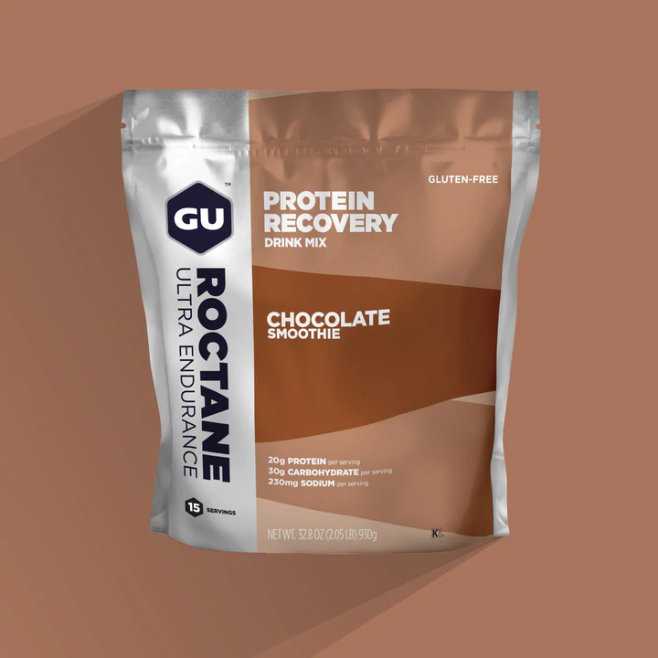 GU Roctane Recovery Drink Mix 15 Serving Pouch Chocolate Smoothie