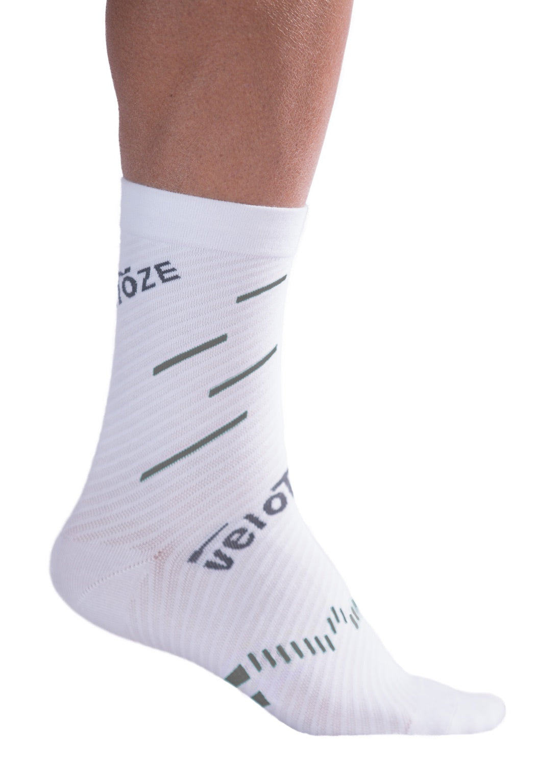 VeloToze Active Compression Coolmax Sock White/Grey - L/XL
