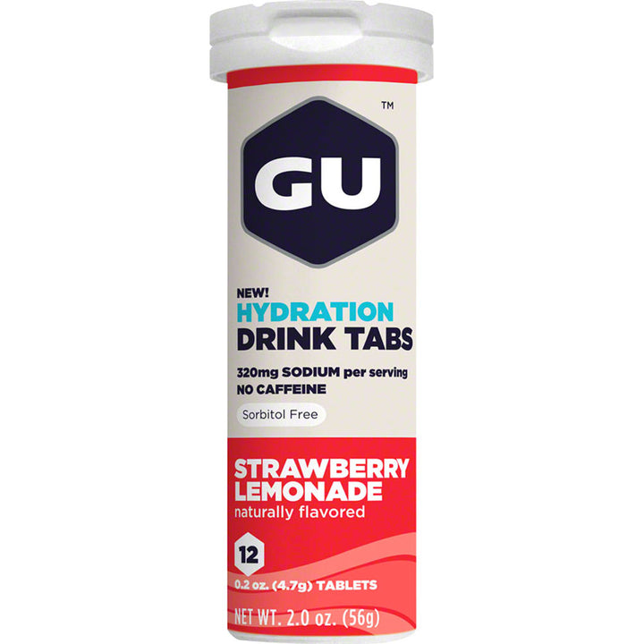 GU Hydration Drink Tabs 8 Tube Box Strawberry Lemonade