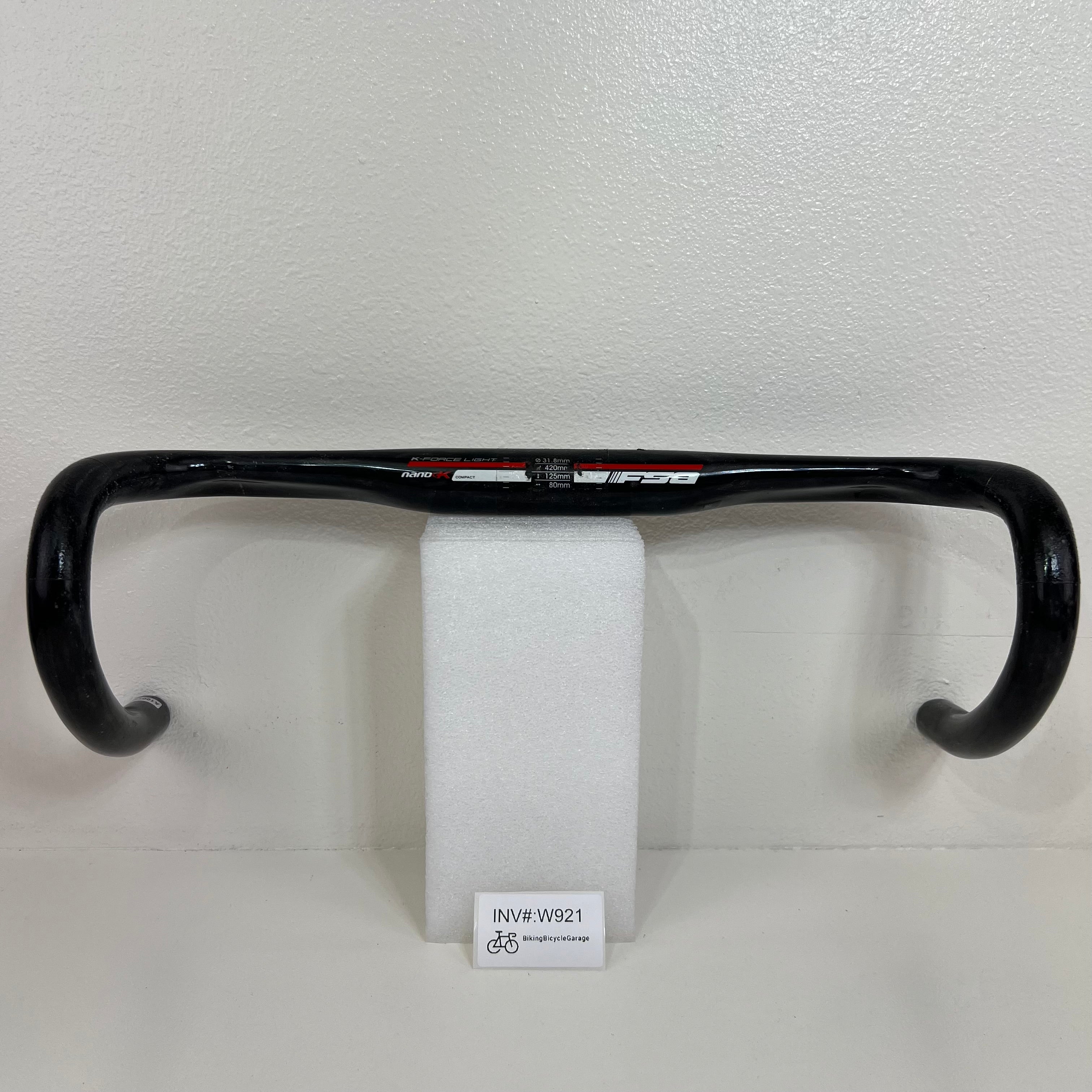 Used FSA K-Force Compact Handlebar Carbon Fiber, 31.8mm, 42cm