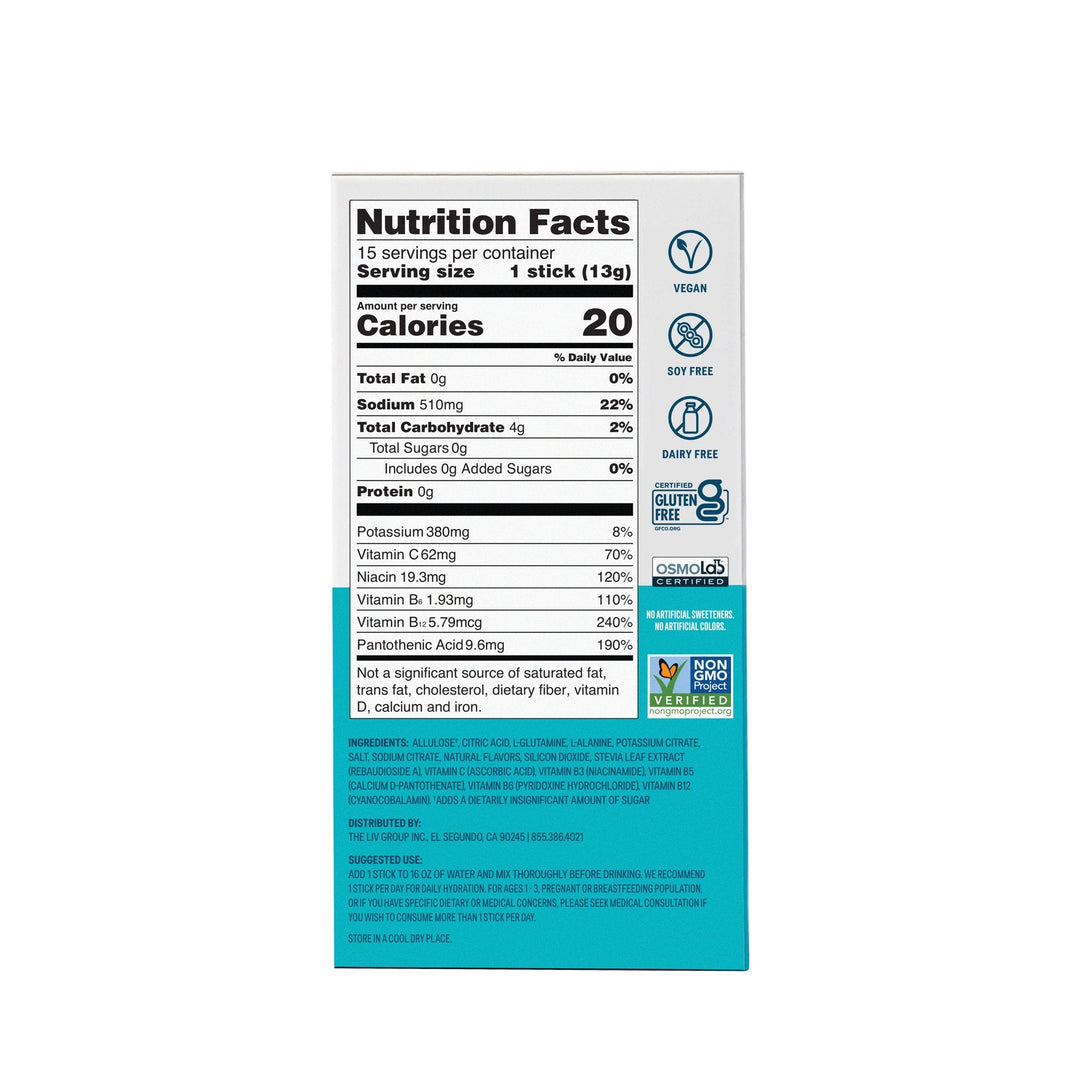 Liquid I.V. Hydration Multiplier 15ct Box Sugar Free Green Grape
