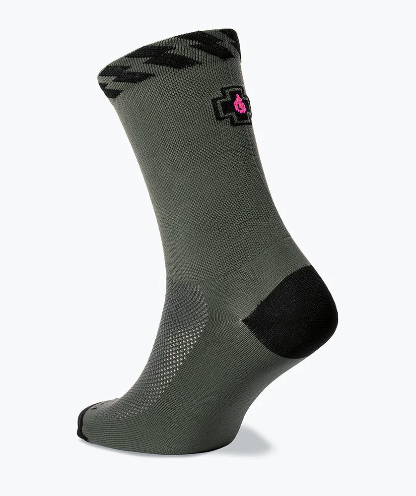 Muc-Off Tech Rider Socks - Green, US 5-6