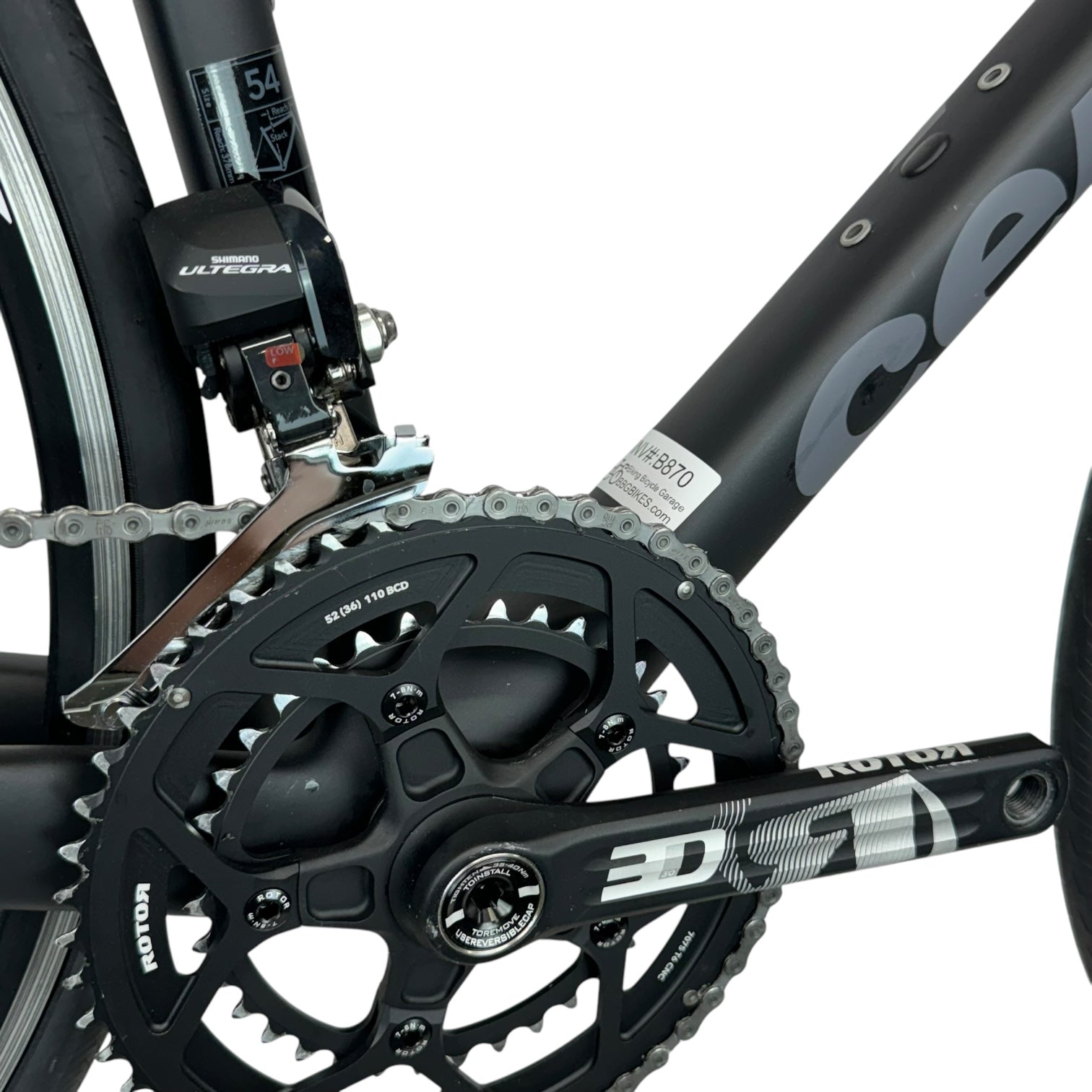 Used Cervelo R3, Di2 Shimano Ultegra Di2, Carbon Road Bike