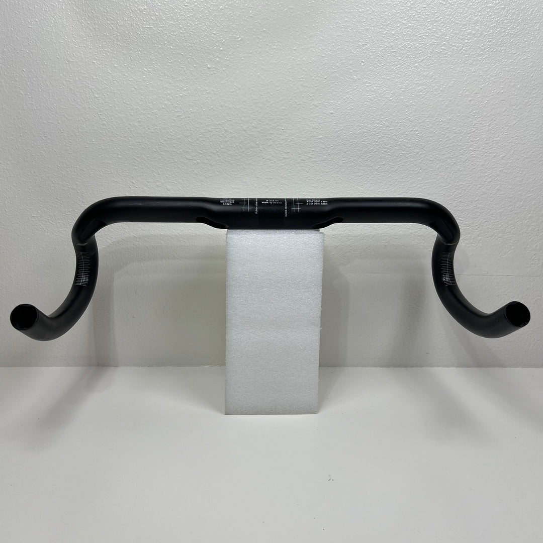 Used 3T Ergonova Team Carbon Fiber Handlebar Compact Road Handlebar, 31.8mm, 42cm, 227g