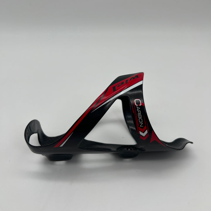 Wiel Black & Red Carbon Fiber Water Bottle Cage