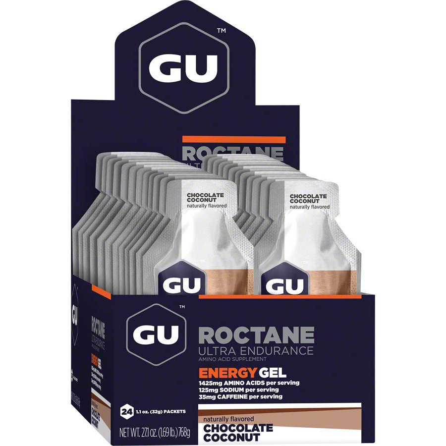 GU Roctane Energy Gels 24ct Box Chocolate Coconut
