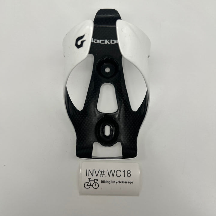 White Blackburn Camber Carbon Fiber Water Bottle Cages for Road /Triathlon Bikes