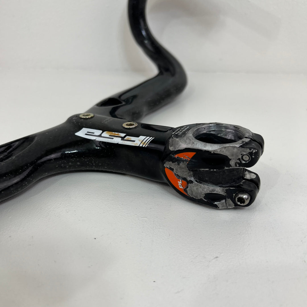 Used FSA Plasma Carbon Fiber Integrated Aero Handlebar Stem, 42cm, 368g