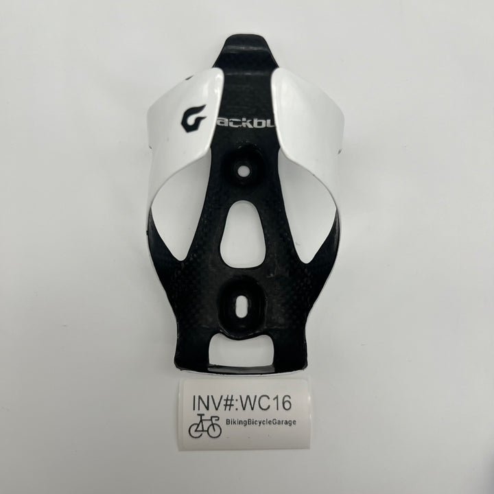 White Blackburn Camber Carbon Fiber Water Bottle Cages for Road /Triathlon Bikes