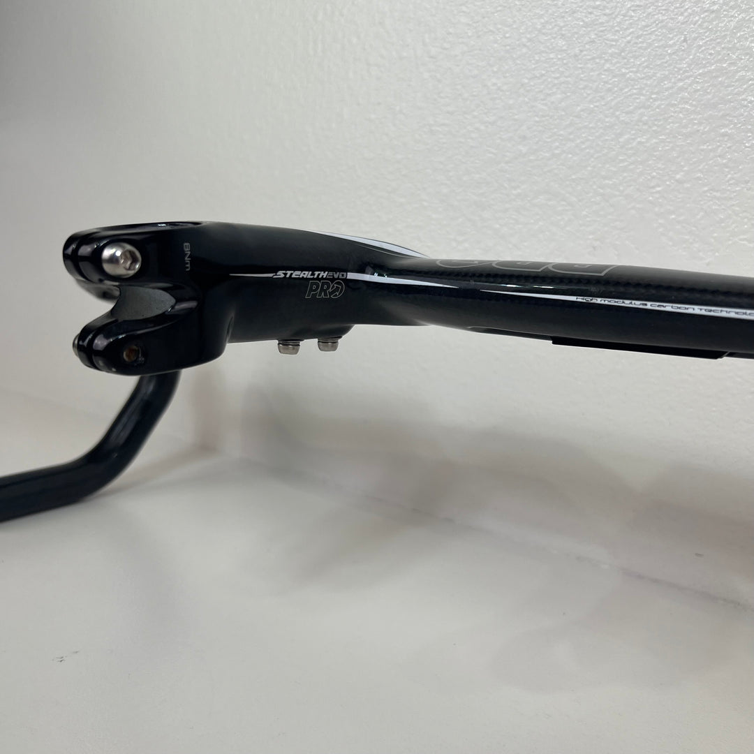 Used Pro Vibe Stealth EVO Carbon Fiber Barstem Handlebar, 112mm, 44cm, 372g