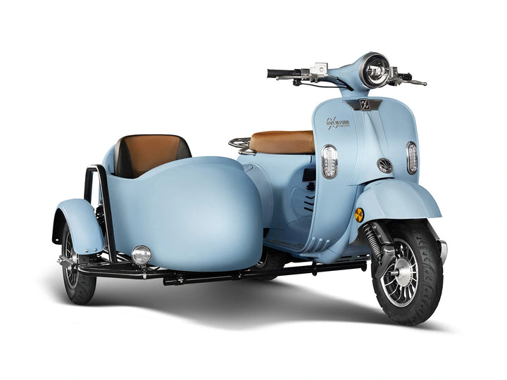 Aventura-X EV4DOG Electric Sidecar Moped, Street Legal, 30mph, 50-mile range