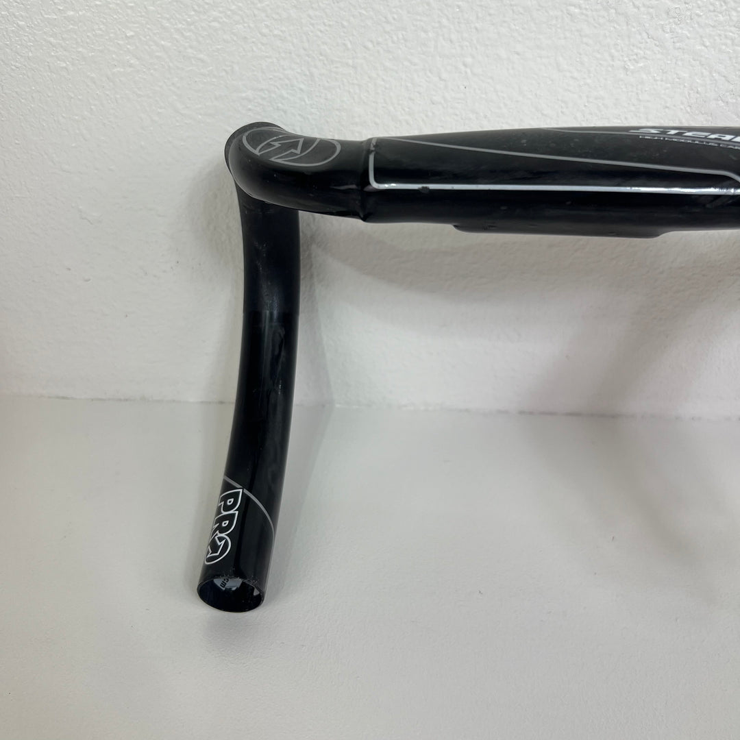 Used Shimano PRO Stealth Evo Carbon Fiber Integrated Handlebar, 112 mm, 42cm, 391g