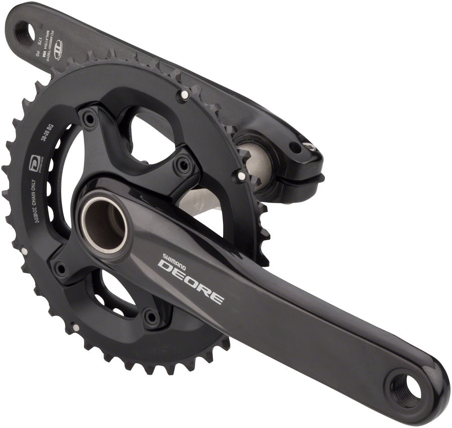 New Shimano FC-M6000-2 Crankset - 175mm, 10-Speed, 38/28t, 96/64 BCD