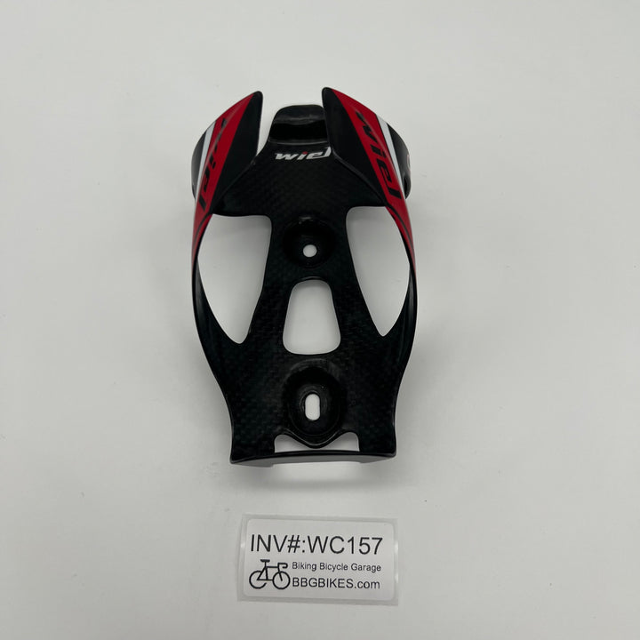 Wiel Black & Red Carbon Fiber Water Bottle Cage