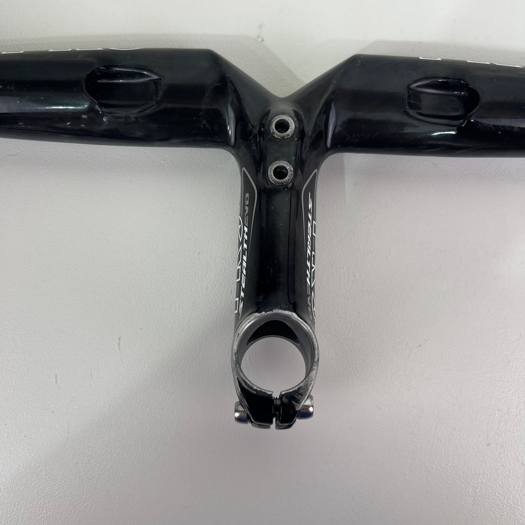 Used Shimano PRO Stealth Evo Carbon Fiber Integrated Handlebar, 112 mm, 42cm, 391g