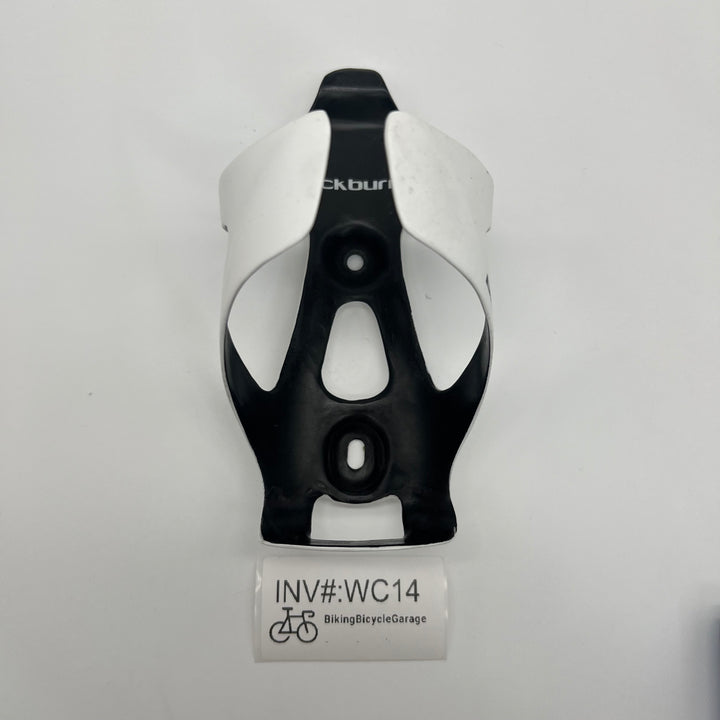 White Blackburn Camber Carbon Fiber Water Bottle Cages for Road /Triathlon Bikes