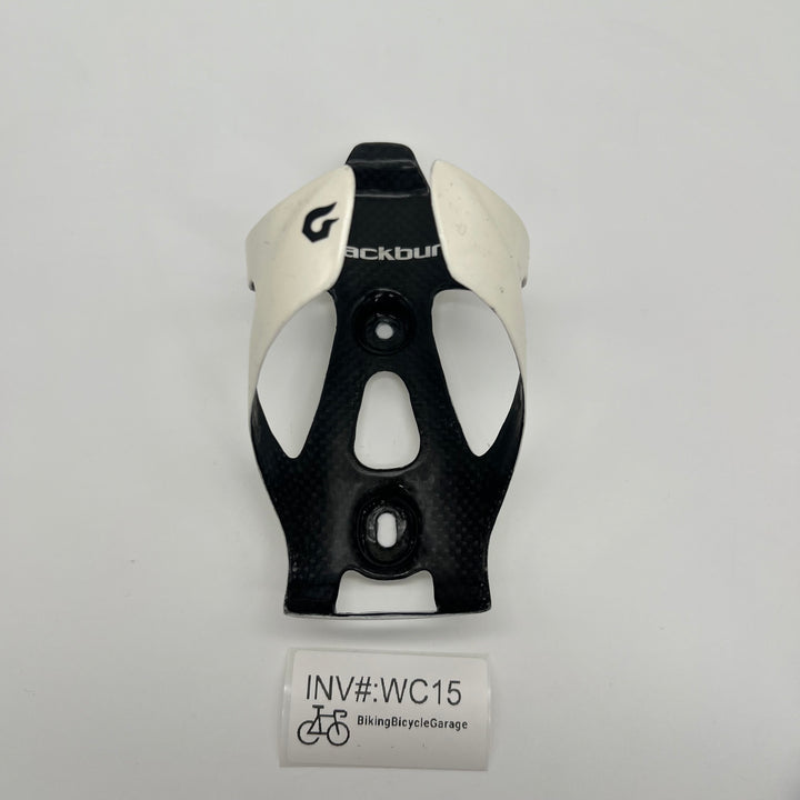 White Blackburn Camber Carbon Fiber Water Bottle Cages for Road /Triathlon Bikes