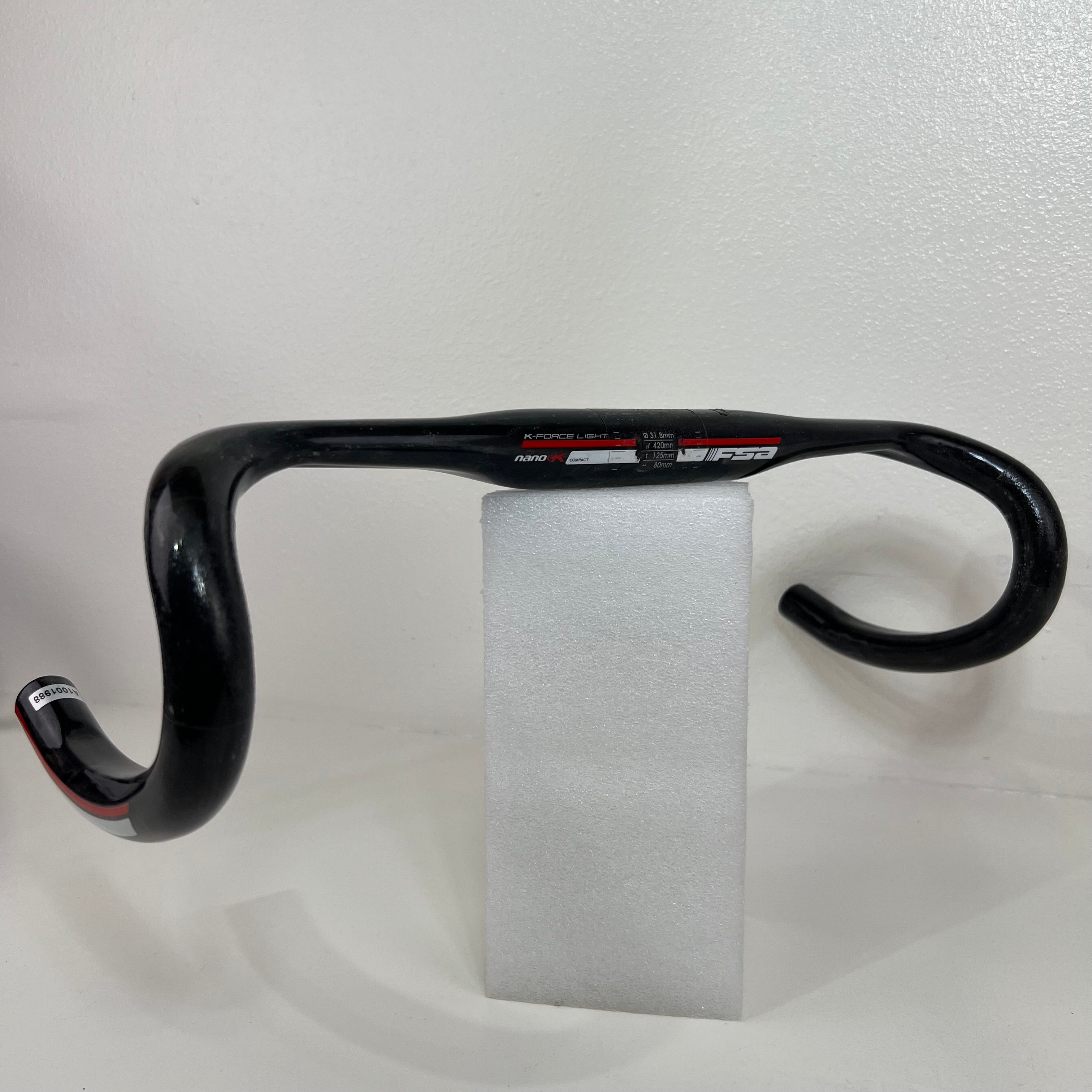 Used FSA K-Force Compact Handlebar Carbon Fiber, 31.8mm, 42cm