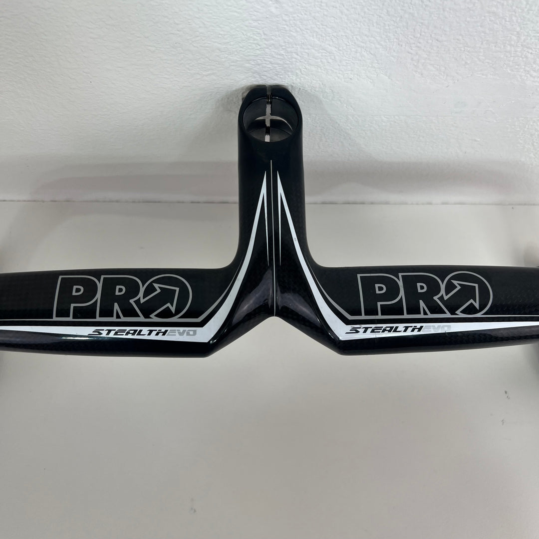 Used Pro Vibe Stealth EVO Carbon Fiber Barstem Handlebar, 112mm, 44cm, 372g