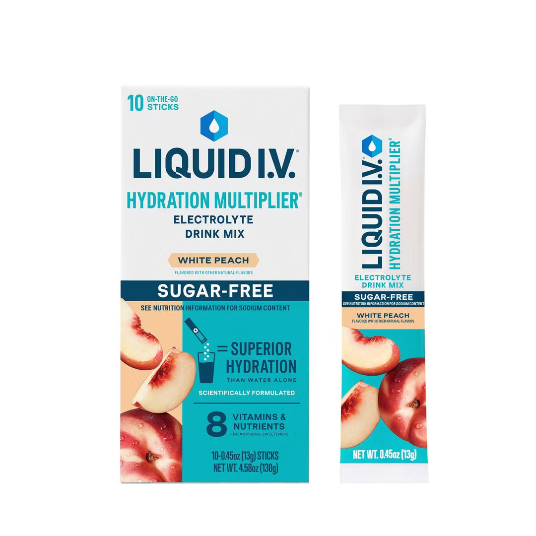 Liquid I.V. Hydration Multiplier 15ct Box Sugar Free White Peach