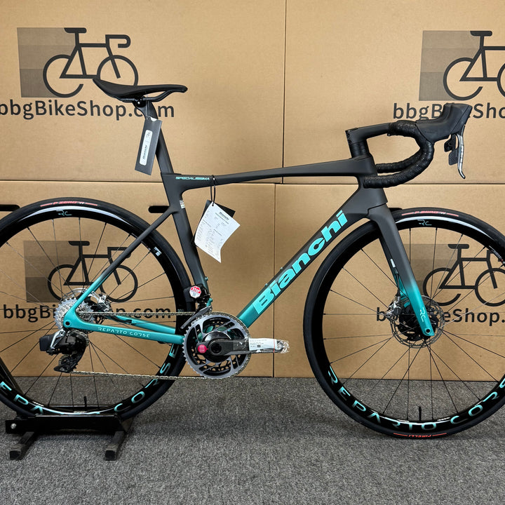 New Bianchi Specialissima RC, SRAM Red eTap AXS, 14 Pounds Climbing Bike, 55cm