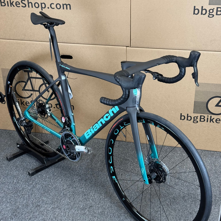 New Bianchi Specialissima RC, SRAM Red eTap AXS, 14 Pounds Climbing Bike, 55cm