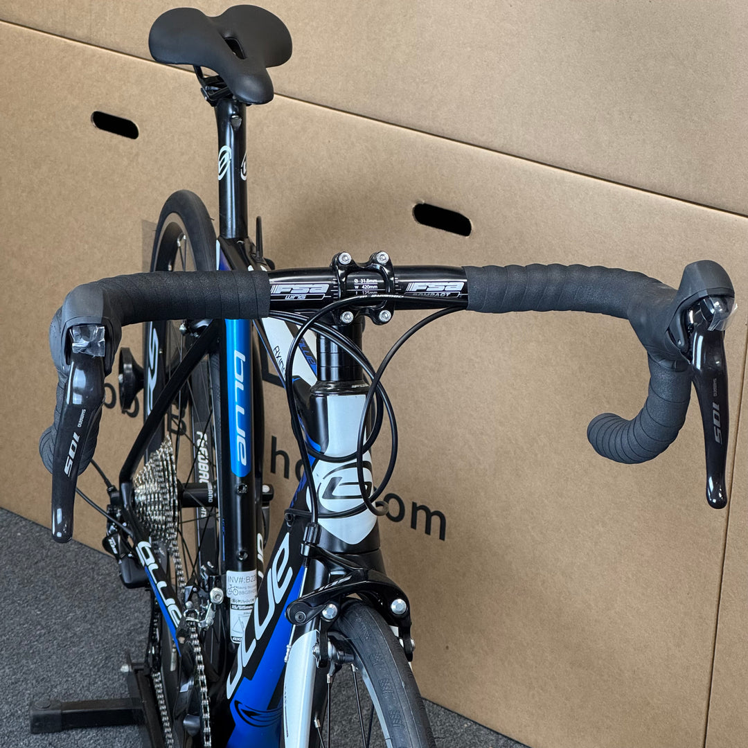 Used Blue Axino EX, 11-speed Shimano 105, Carbon Fiber Road Bike-2017, 52cm