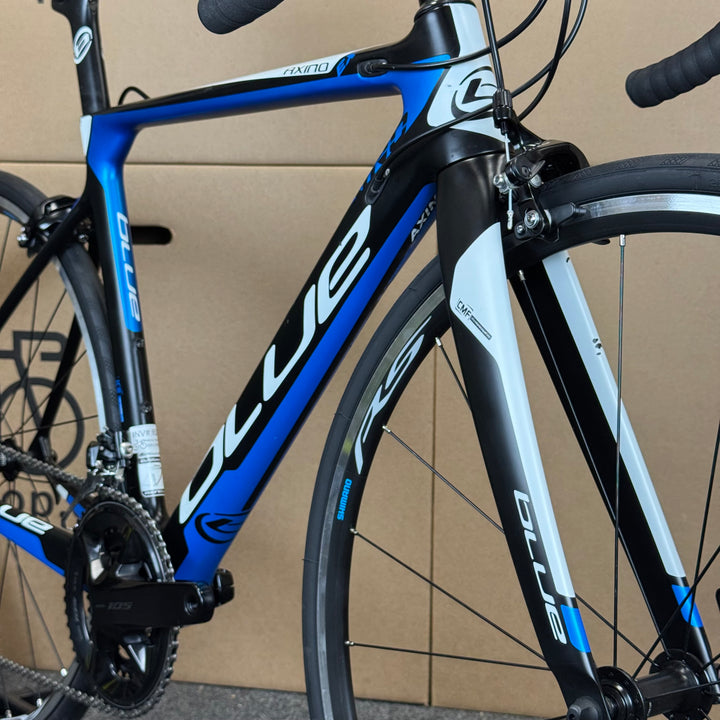 Used Blue Axino EX, 11-speed Shimano 105, Carbon Fiber Road Bike-2017, 52cm
