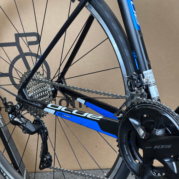 Used Blue Axino EX, 11-speed Shimano 105, Carbon Fiber Road Bike-2017, 52cm