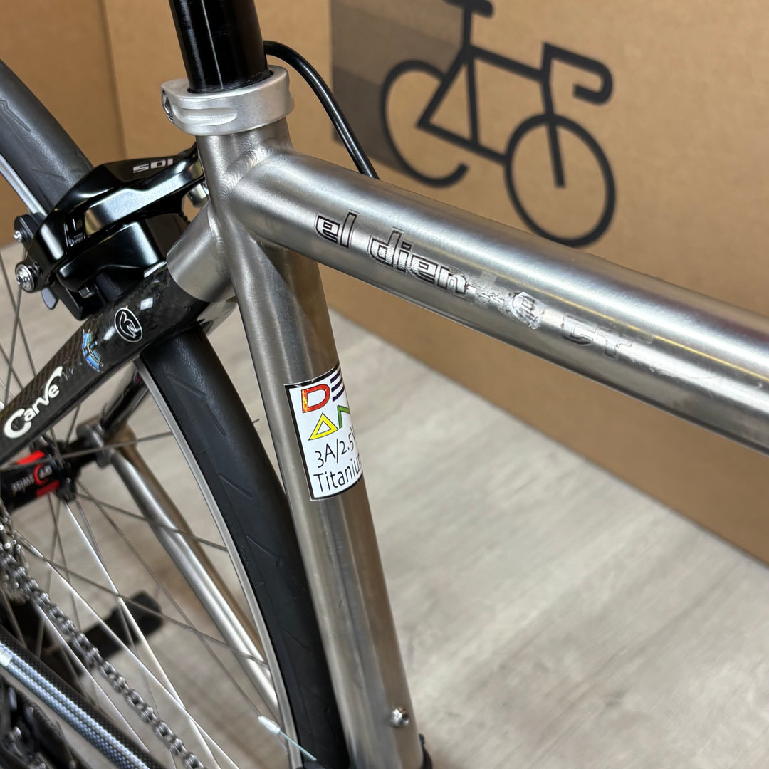 Used Dean El Diente, 3Al/2.5V Titanium Road Bike, Shimano 105 11-Speed, 52cm