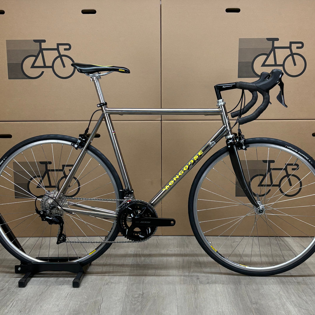 Used Mongoose Pro, 3Al/2.5V Titanium Road Bike, Shimano 105 11-Speed, 56cm