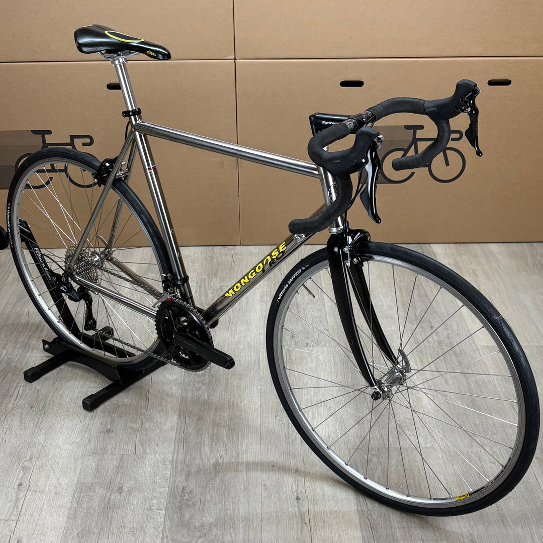 Used Mongoose Pro, 3Al/2.5V Titanium Road Bike, Shimano 105 11-Speed, 56cm