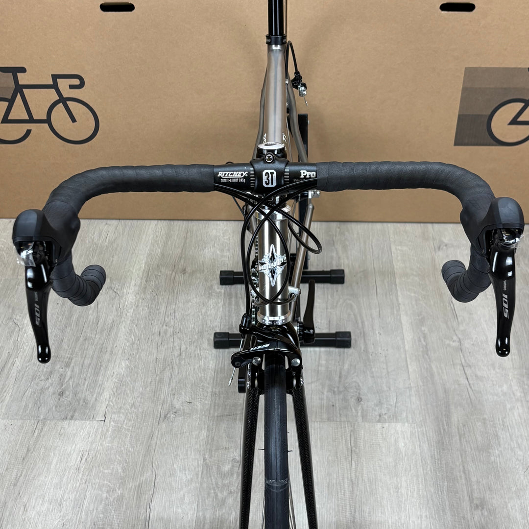 Used Douglas Precision Ti, 3Al/2.5V Titanium Road Bike, Shimano 105 11-Spd, 56cm