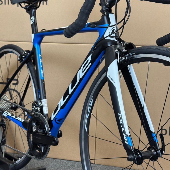 Used Blue Axino EX, 11-speed Shimano 105, Carbon Fiber Road Bike-2017, 52cm (