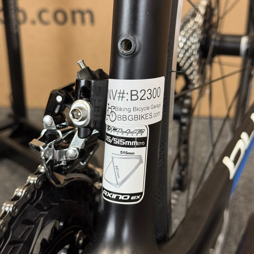 Used Blue Axino EX, 11-speed Shimano 105, Carbon Fiber Road Bike-2017, 52cm (