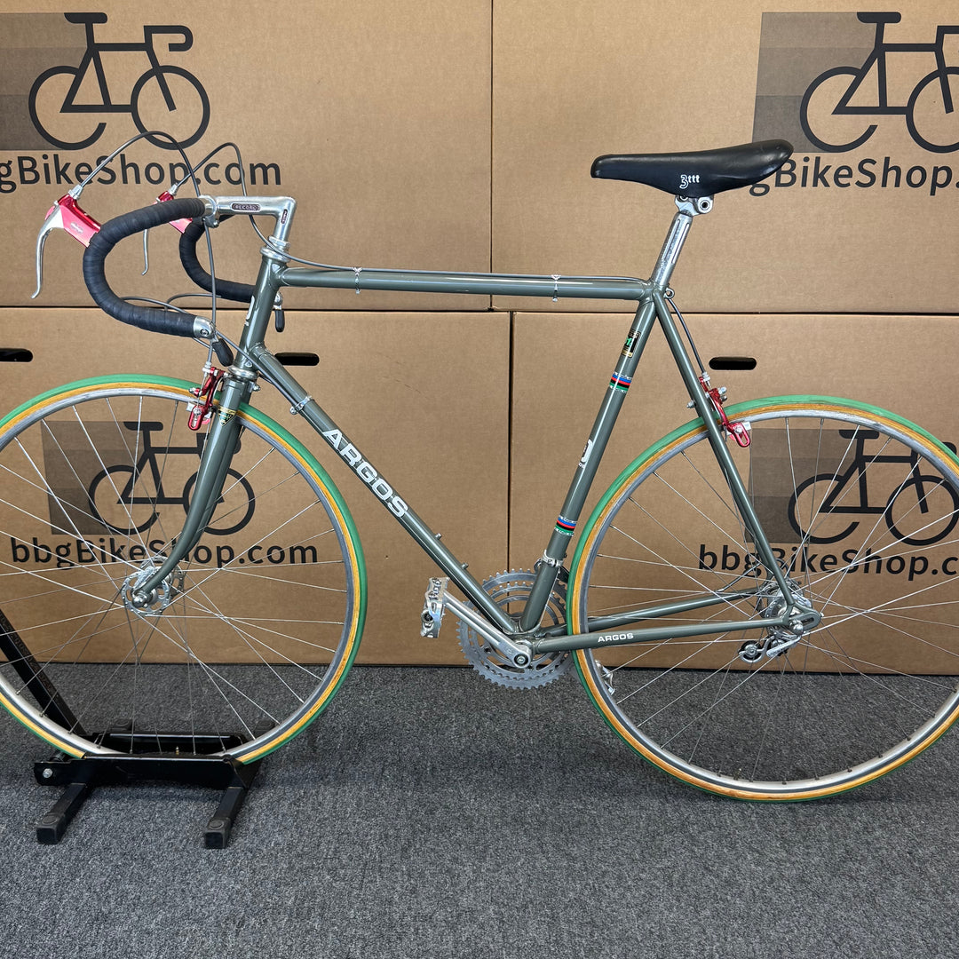 Argos, Hand-Built 531 Reynolds Steel, British Vintage Luxury Road Bike-1980s