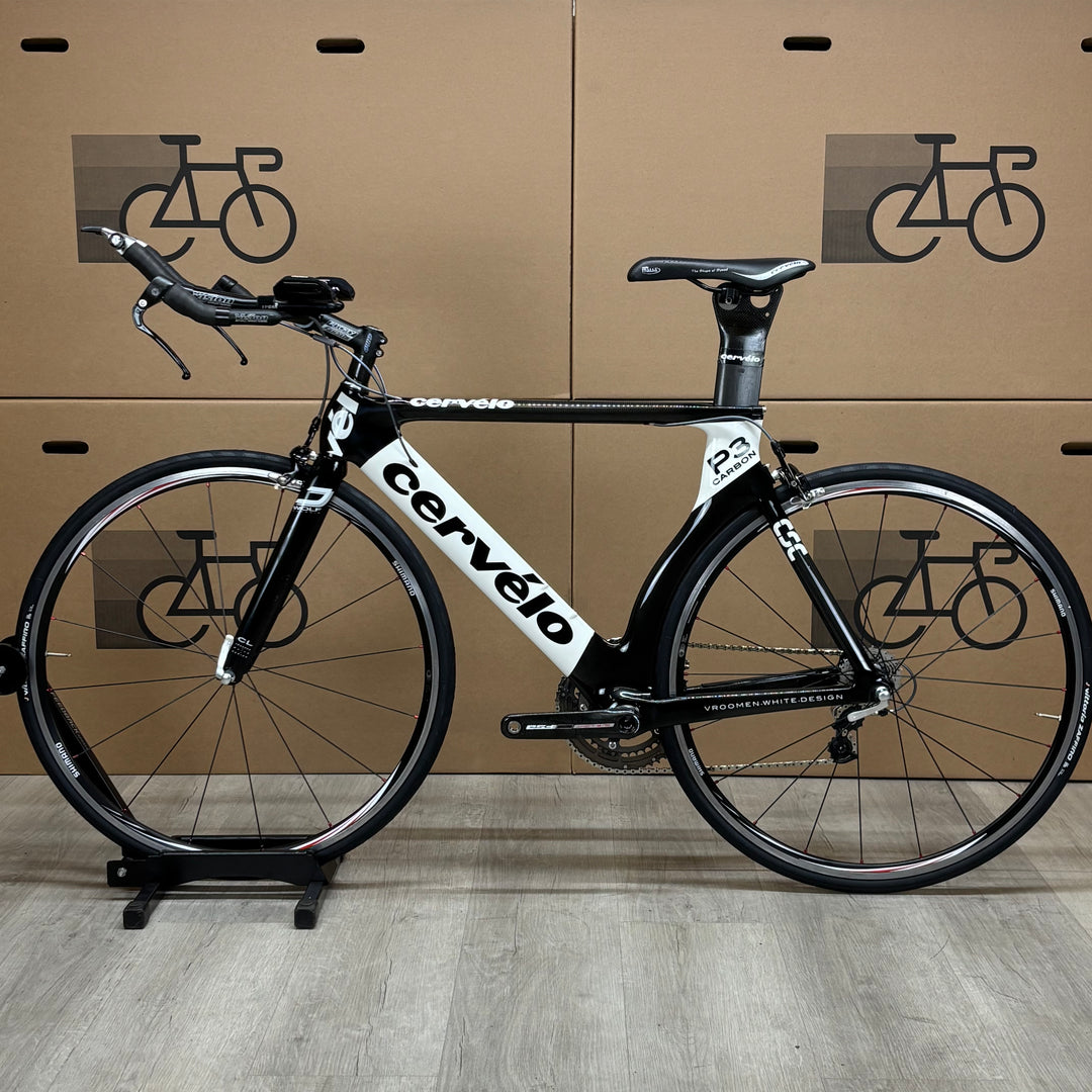Used Cervelo P3, Shimano Dura-Ace, Carbon Fiber Triathlon Bike, 56cm