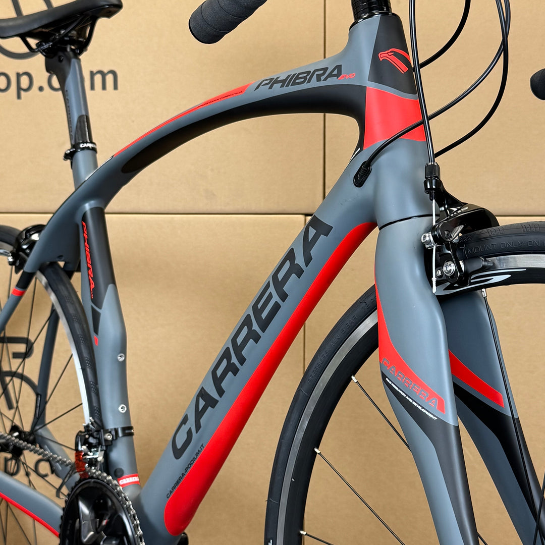 Used Carrera Phibra Evo, 11-speed Shimano 105, Carbon Fiber Road Bike-2018, 58cm