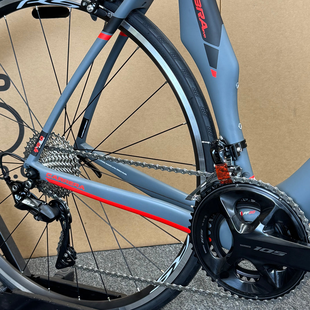 Used Carrera Phibra Evo, 11-speed Shimano 105, Carbon Fiber Road Bike-2018, 58cm
