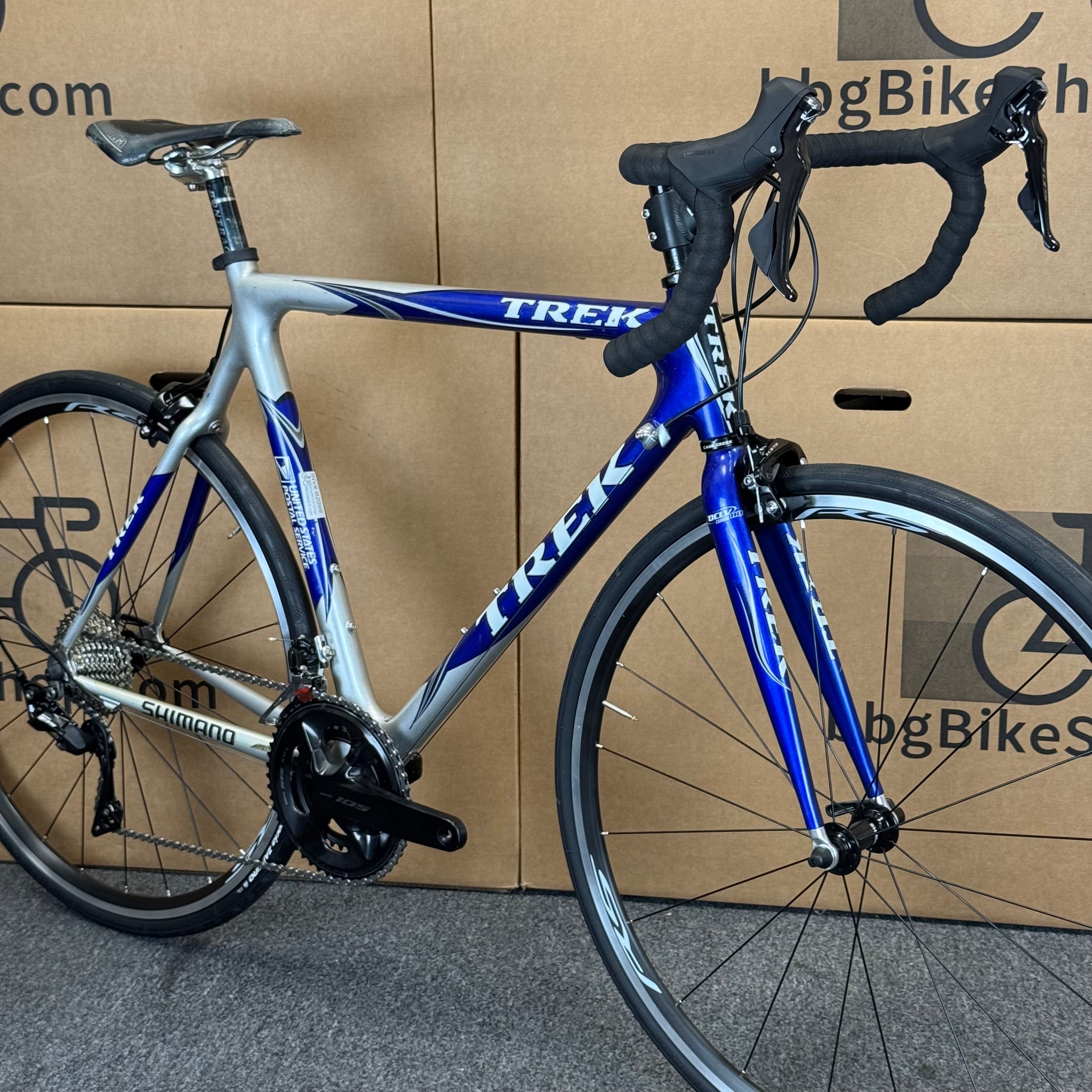 Used Trek 5200 USPS, 11-speed Shimano 105, Carbon Fiber Road Bike