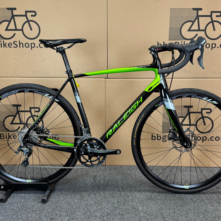 Used Raleigh Merit, Disc Brakes, Carbon Fiber Road Bike, 56cm