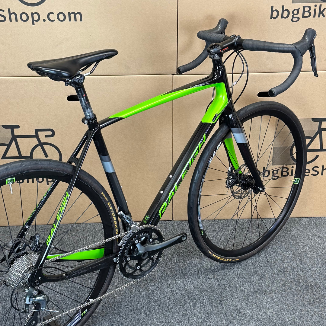 Used Raleigh Merit, Disc Brakes, Carbon Fiber Road Bike, 56cm