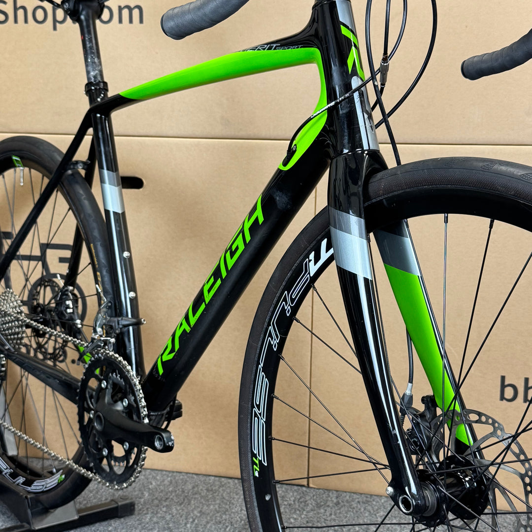 Used Raleigh Merit, Disc Brakes, Carbon Fiber Road Bike, 56cm