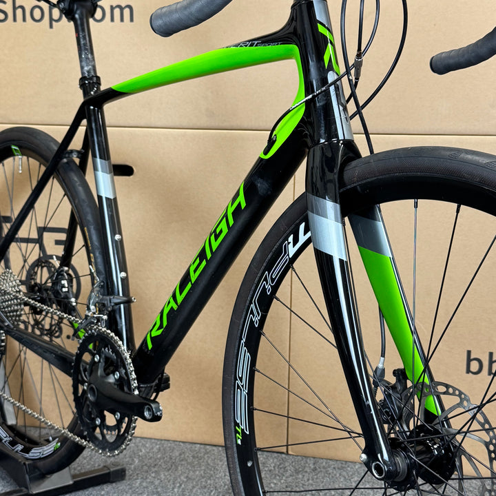 Used Raleigh Merit, Disc Brakes, Carbon Fiber Road Bike, 56cm