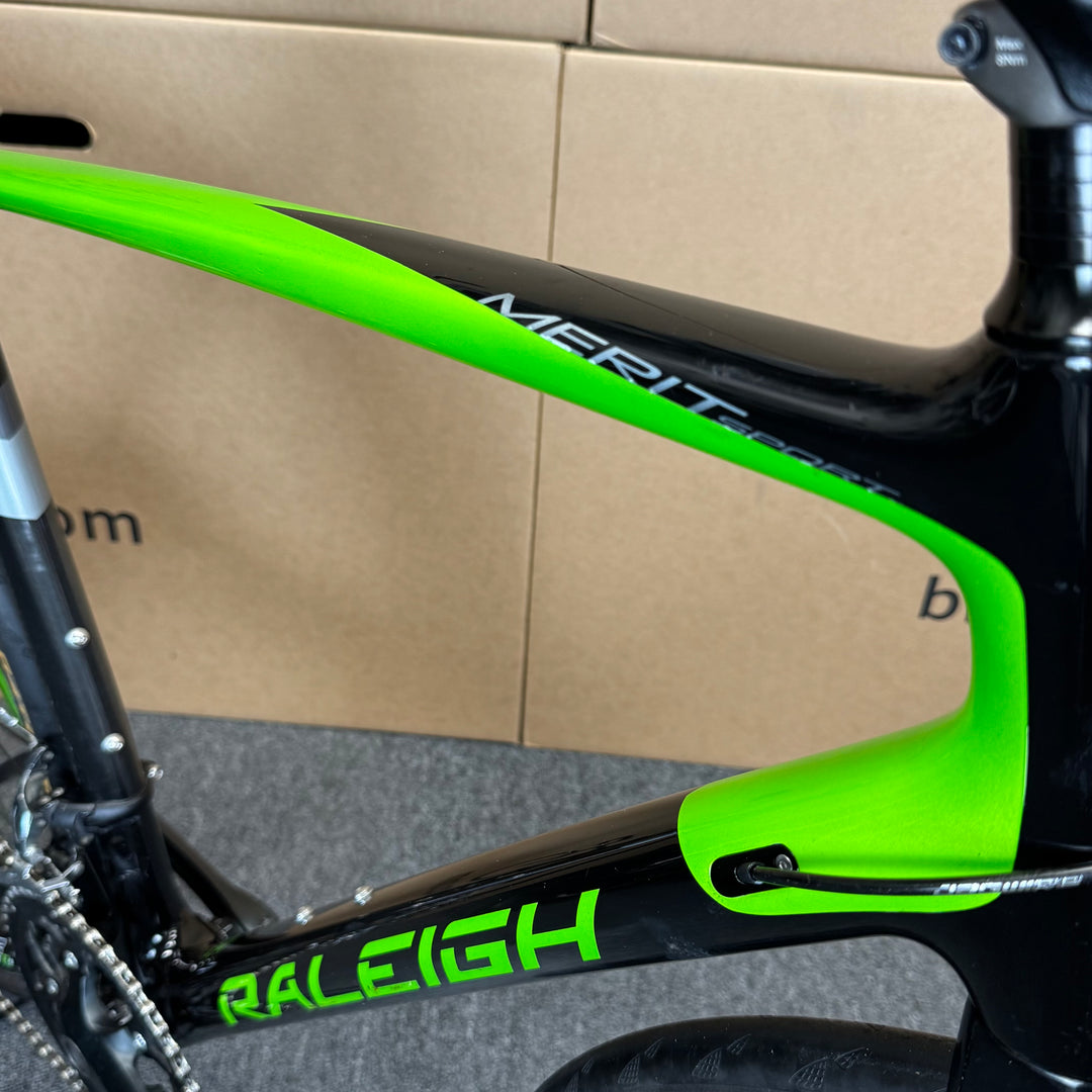 Used Raleigh Merit, Disc Brakes, Carbon Fiber Road Bike, 56cm