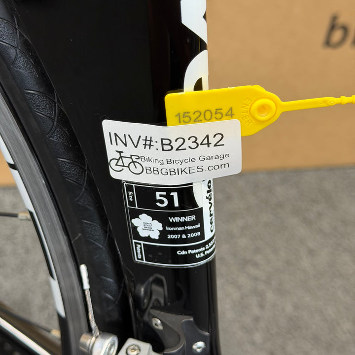 Used Cervelo P2, Carbon Fiber Triathlon Bike, 51cm