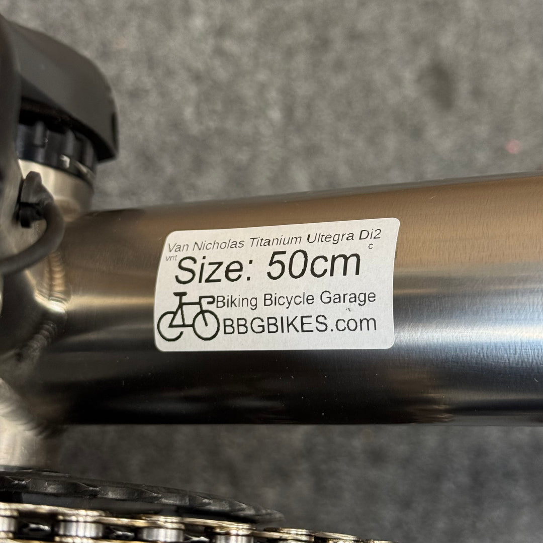 50cm Van Nicholas Titanium Road Bike, Shimano Ultegra Di2 11-speed, Carbon Fork
