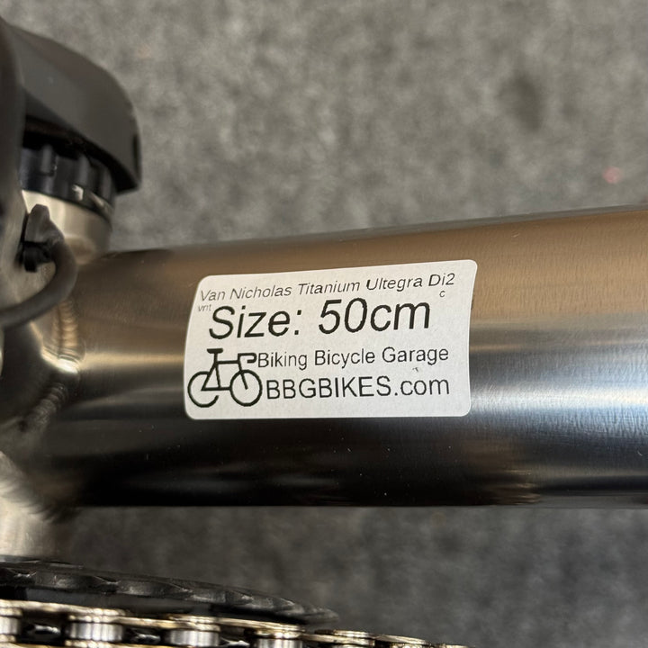 50cm Van Nicholas Titanium Road Bike, Shimano Ultegra Di2 11-speed, Carbon Fork